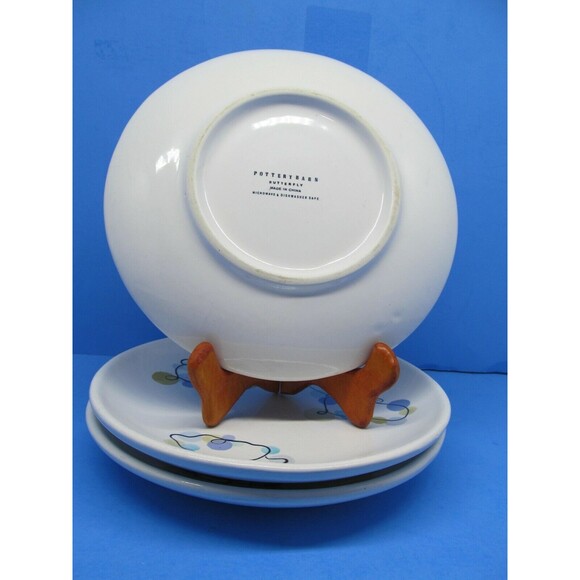 Pottery Barn Butterfly 8" Salad Dessert Plates Bundle of 3 - Picture 2 of 10